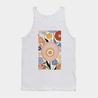 Hilma's Floral Whimsy: Abstract Blooms Inspired by Klint Tank Top